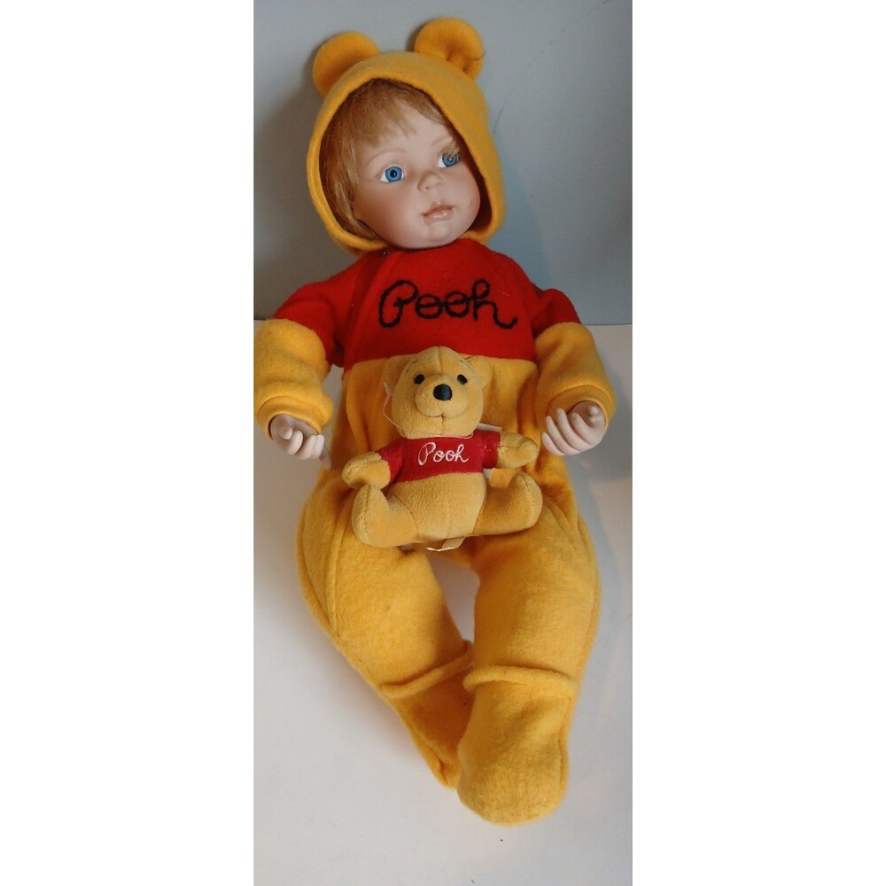 Ashton Drake Winnie   Pooh  "YOU NEED a HUG Porcelain Doll W Plush Bear
